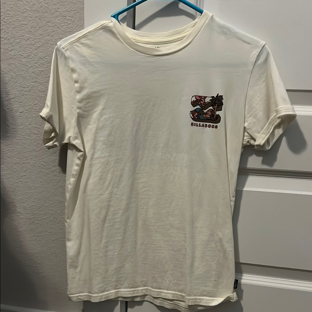 Billabong Cream Short Sleeve Tee Casual Cotton